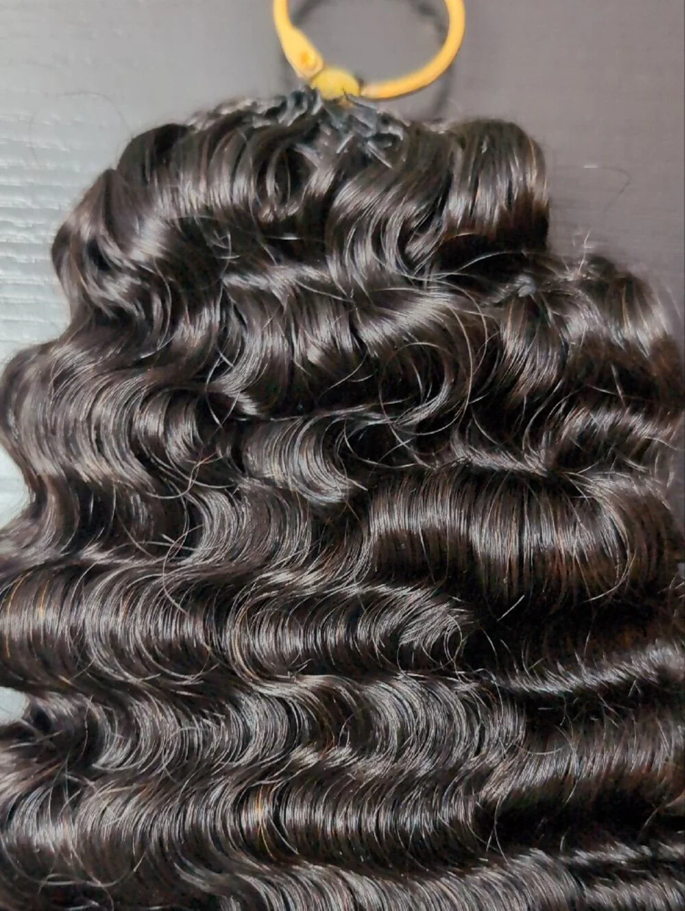 20 In 66 G Human Crochet Hair Burmese Curly With Spiral Ends Natural Black